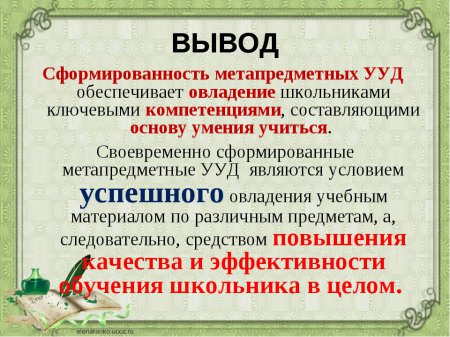 Формирование метапредметных результатов у учащихся на уроках родного (русского) языка и литературы